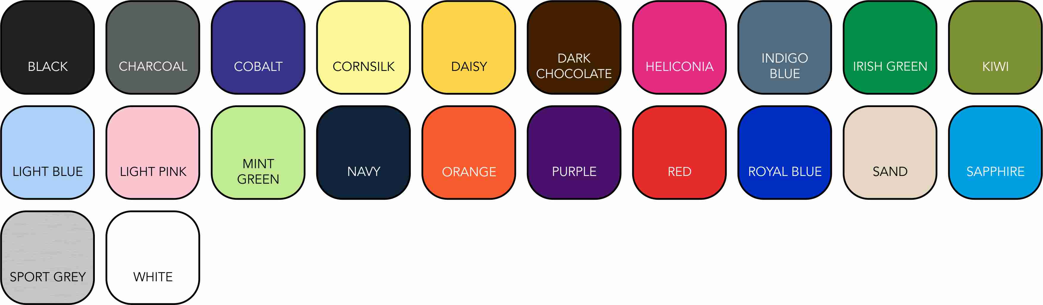 GD001 Children's Colour Range