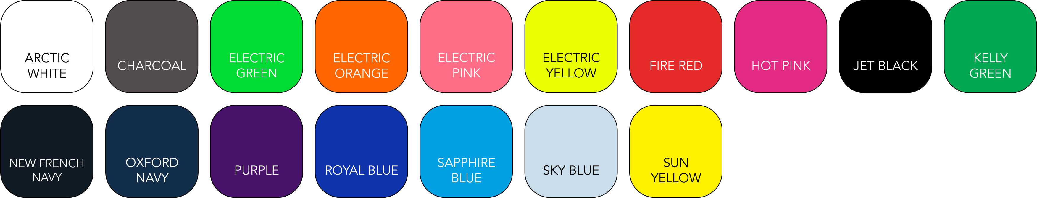 JC001 Children's Colour Range