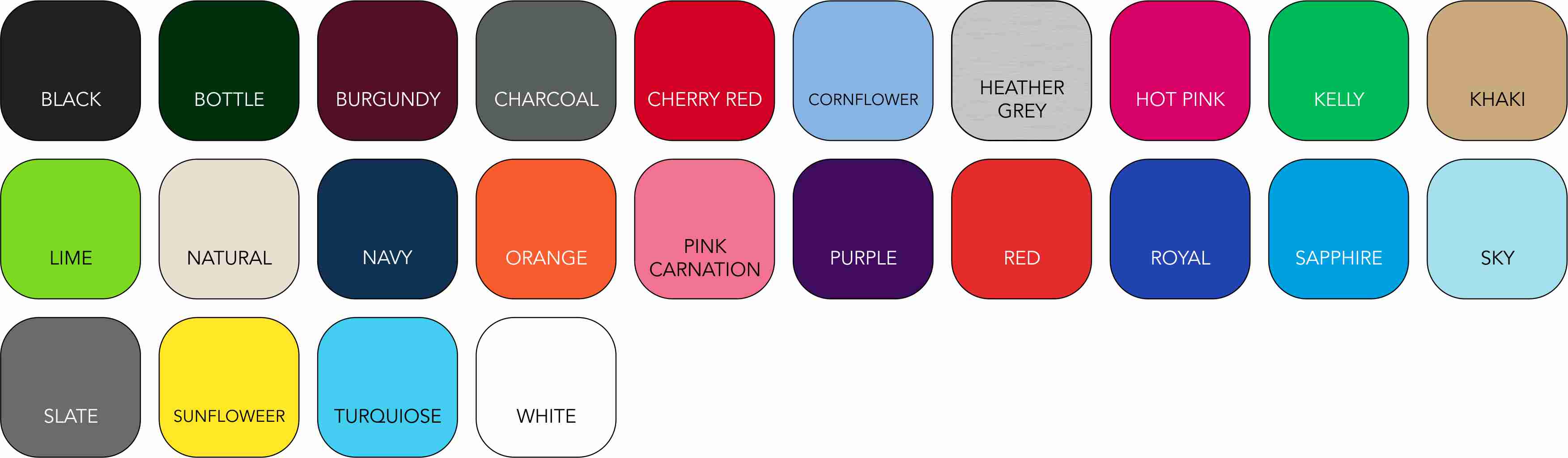 AQ010 Ladies' Colour Range