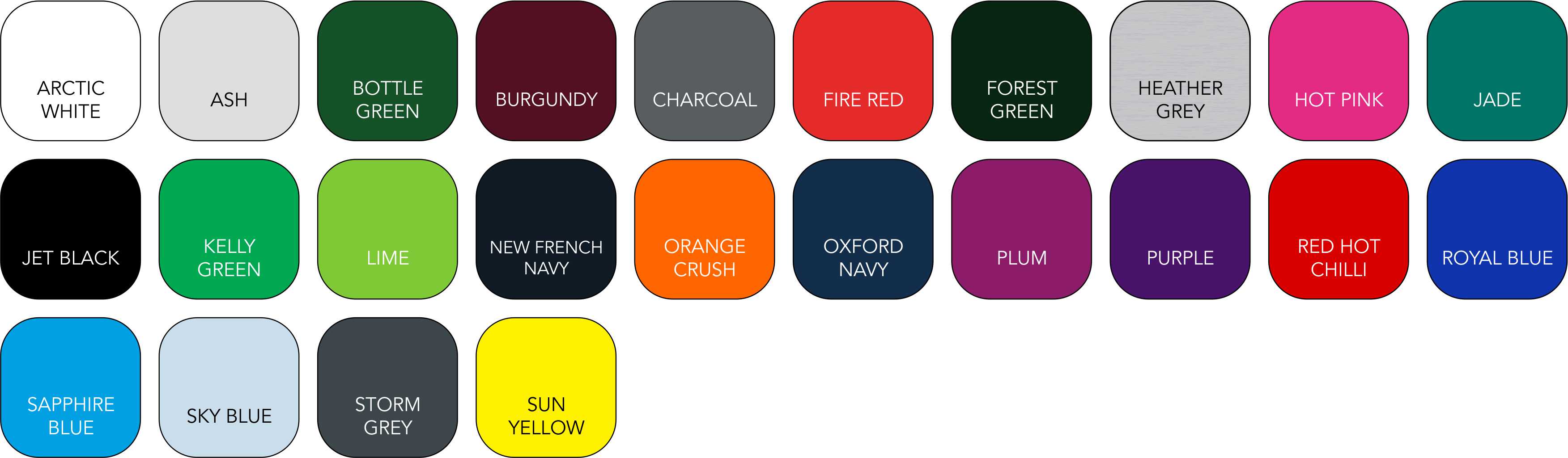 JH030 Children's Colour Range