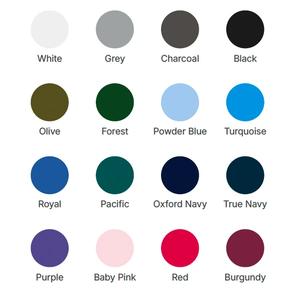 Available colours